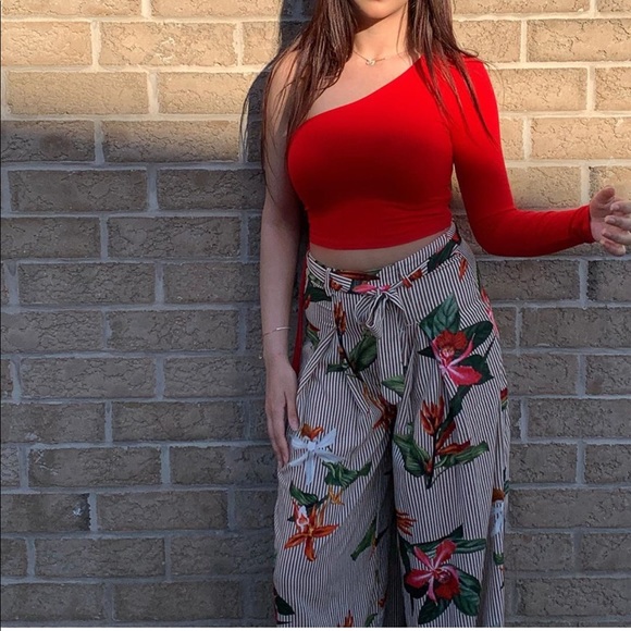 Floral wide leg pants - Picture 1 of 2